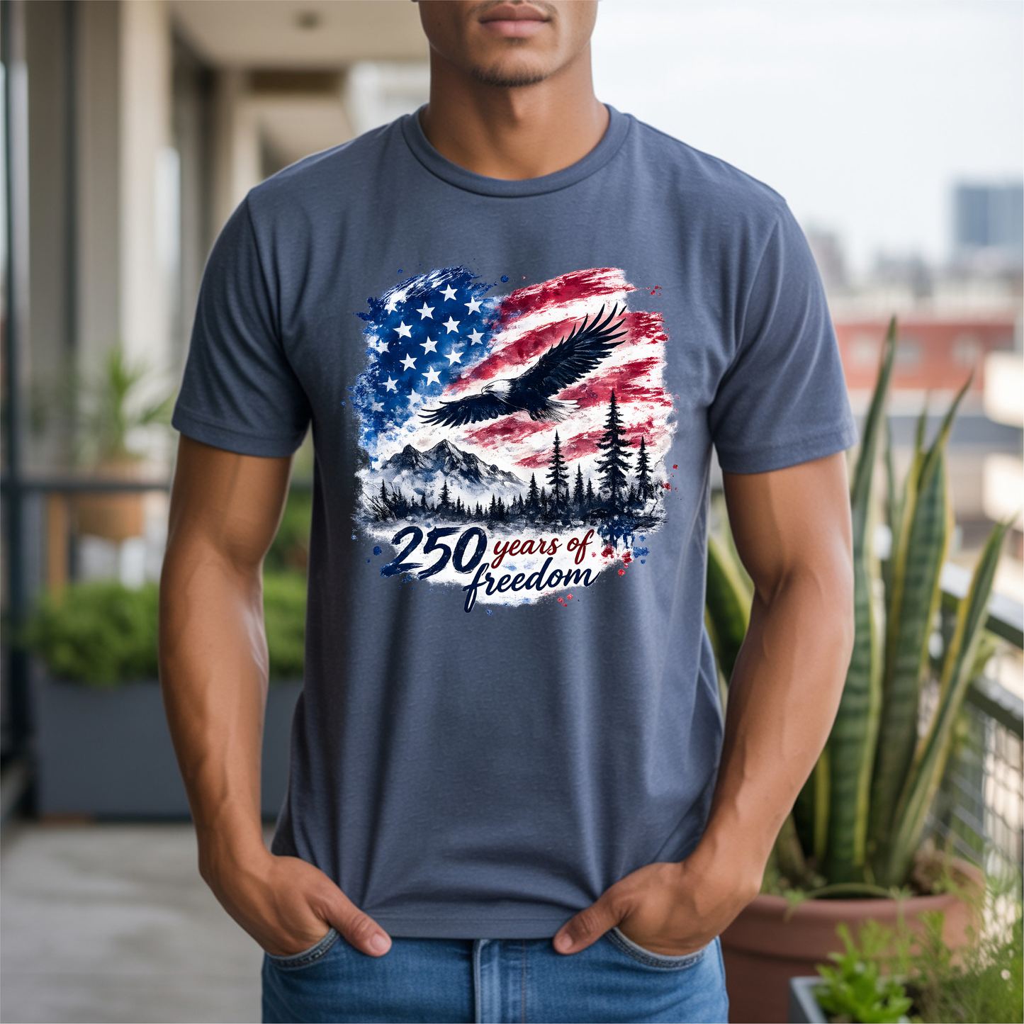 250 Years Of Freedom Eagle Trees DTF Transfer