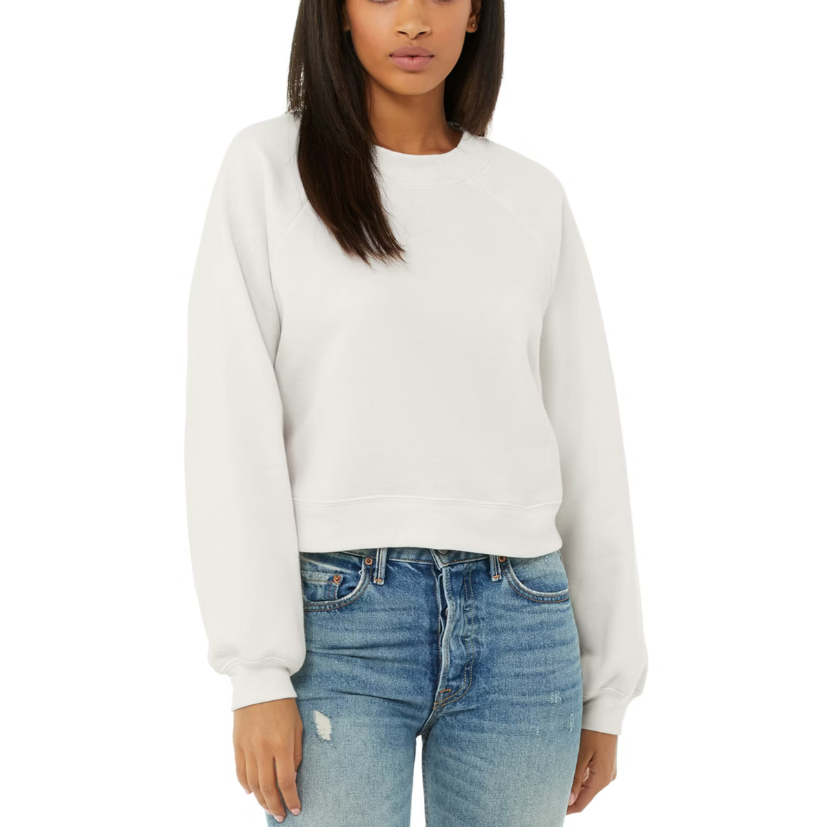 PRE ORDER - Bella Canvas Women's Raglan Crop Pullover Fleece