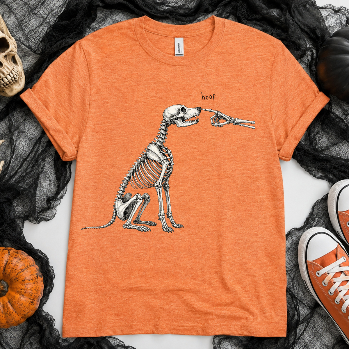 Boop Skeleton Dog Halloween DTF Transfer