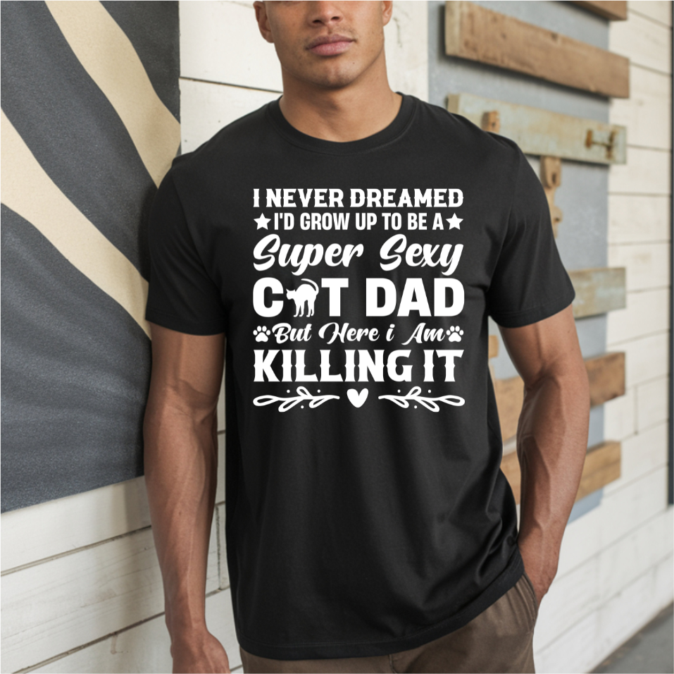 Cat Dad DTF Transfer