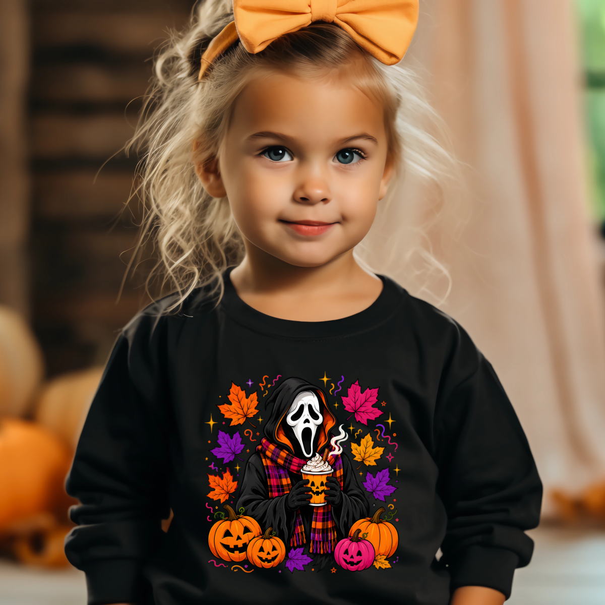 Colorful Fall Scare Ghost DTF Transfer