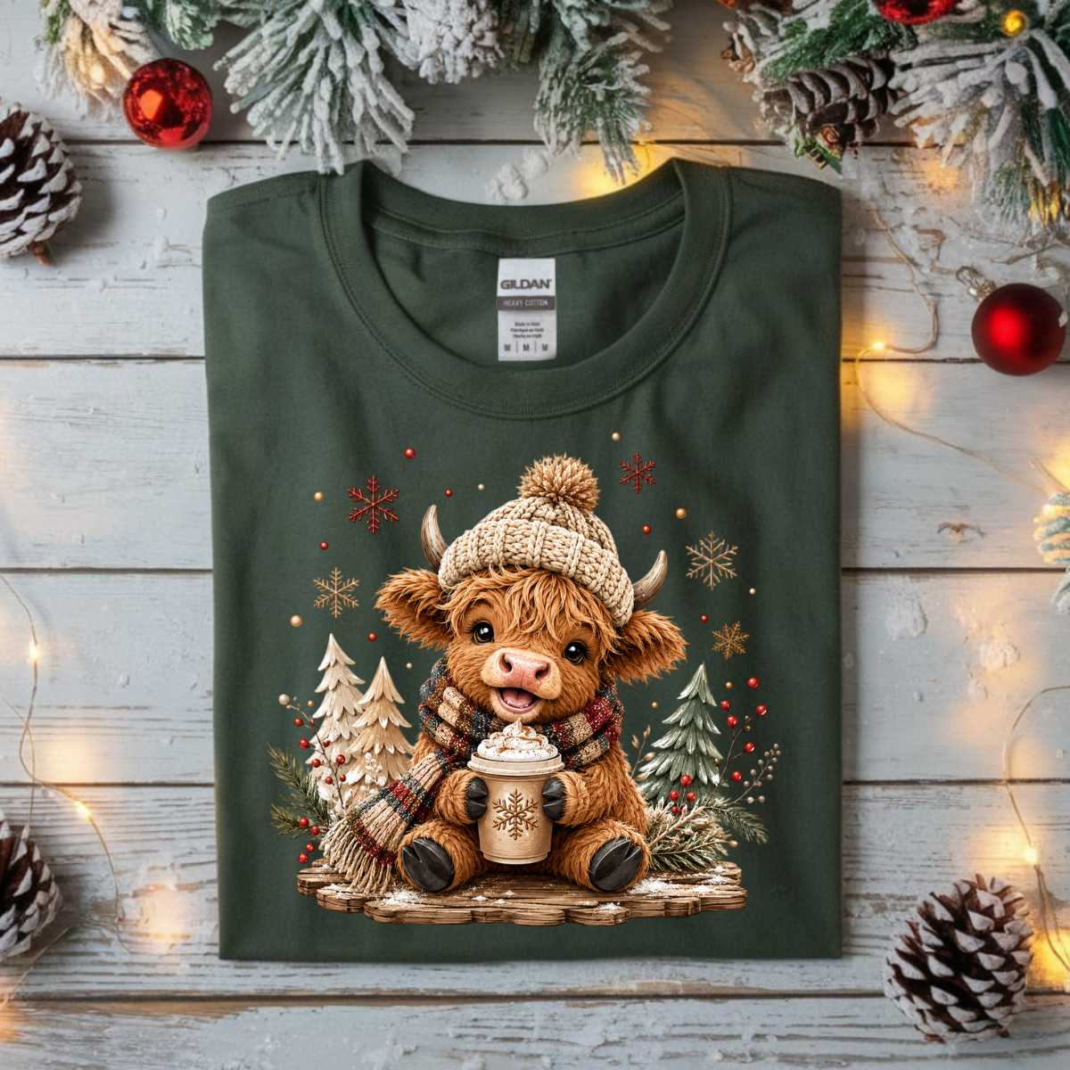 Cozy Tan Highland Cow DTF Transfer