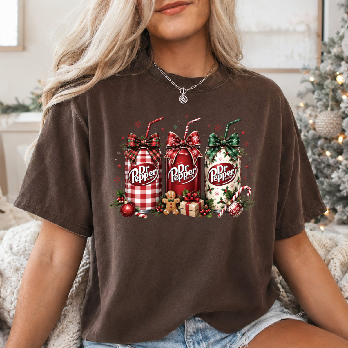 Dr Pepper Christmas DTF Transfer