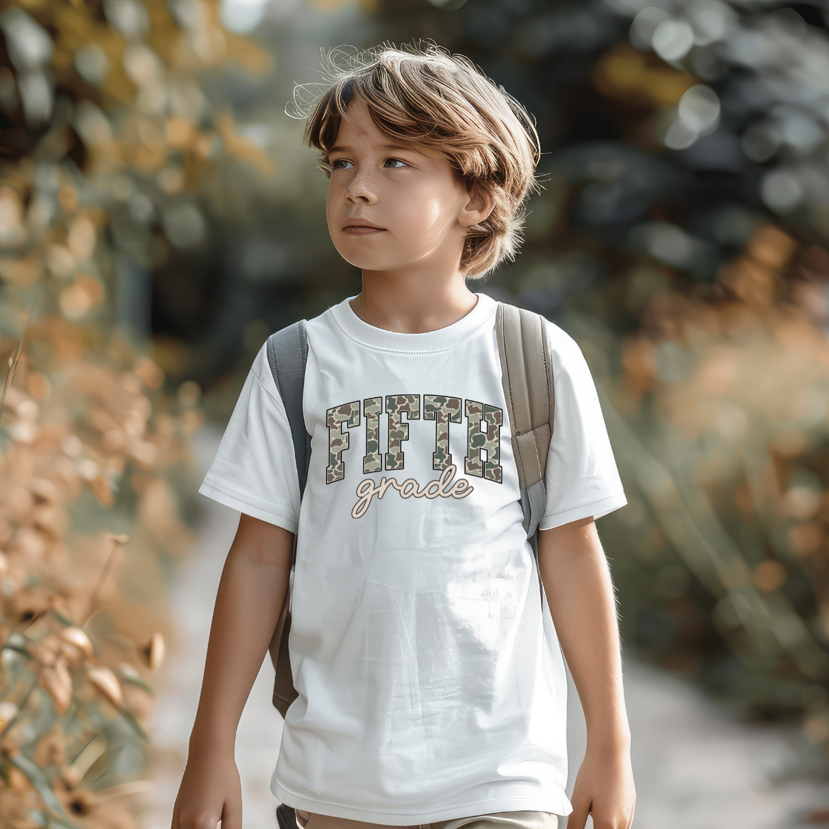 Camo Grade School DTF Transfer