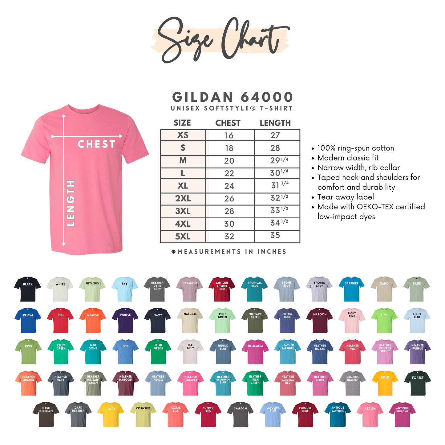 Gildan Soft Style 4XL Short Sleeve