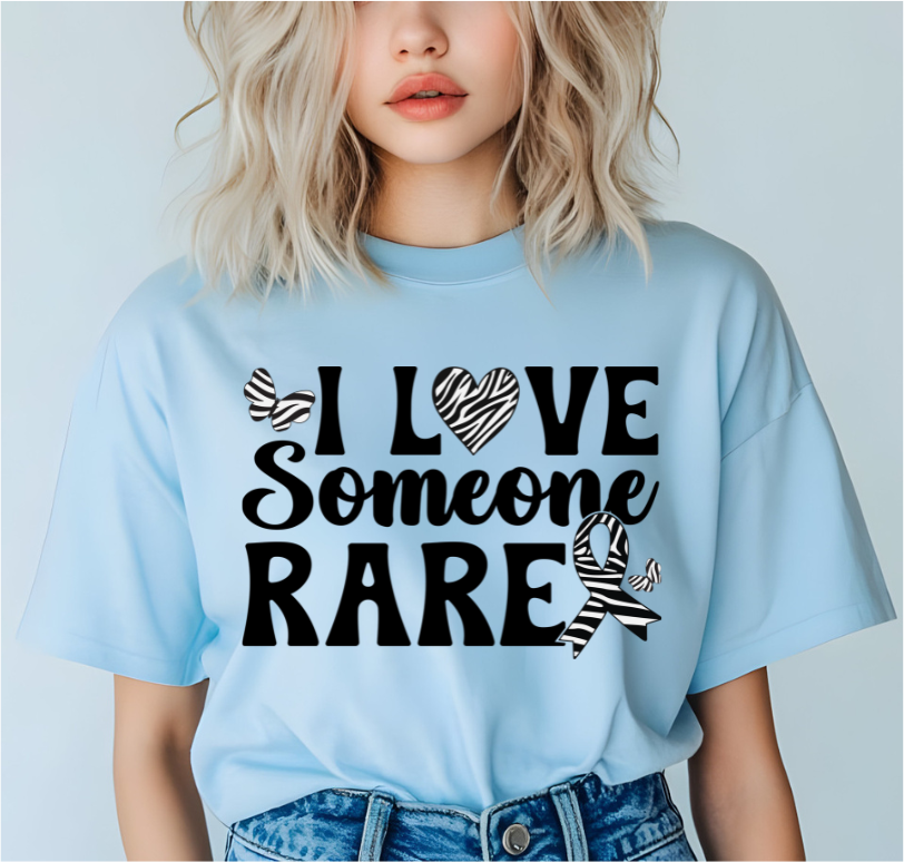 I Love Someone Rare Zebra Print DTF Transfer