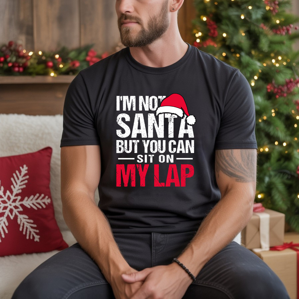 I'm Not Santa But You Can Sit In My Lap DTF Transfer