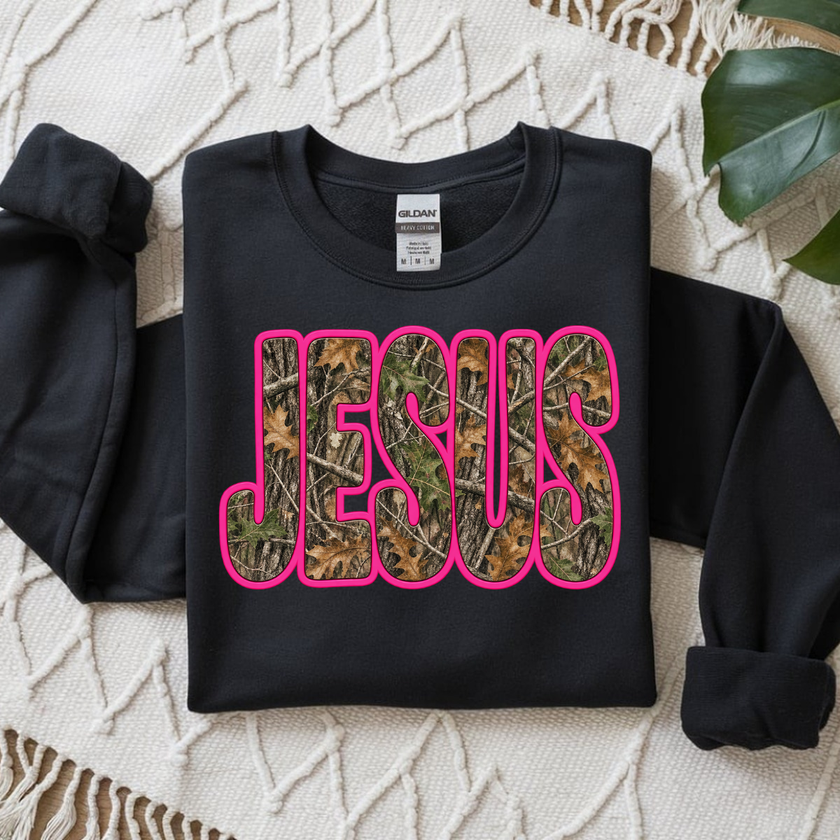 Jesus - Camo Hot Pink DTF Transfer