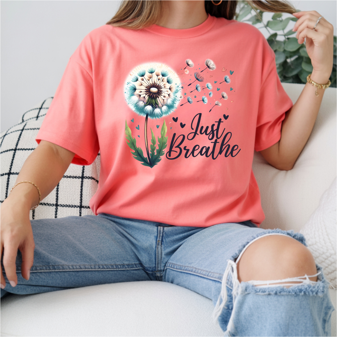 Just Breathe Dandelion DTF Transfer