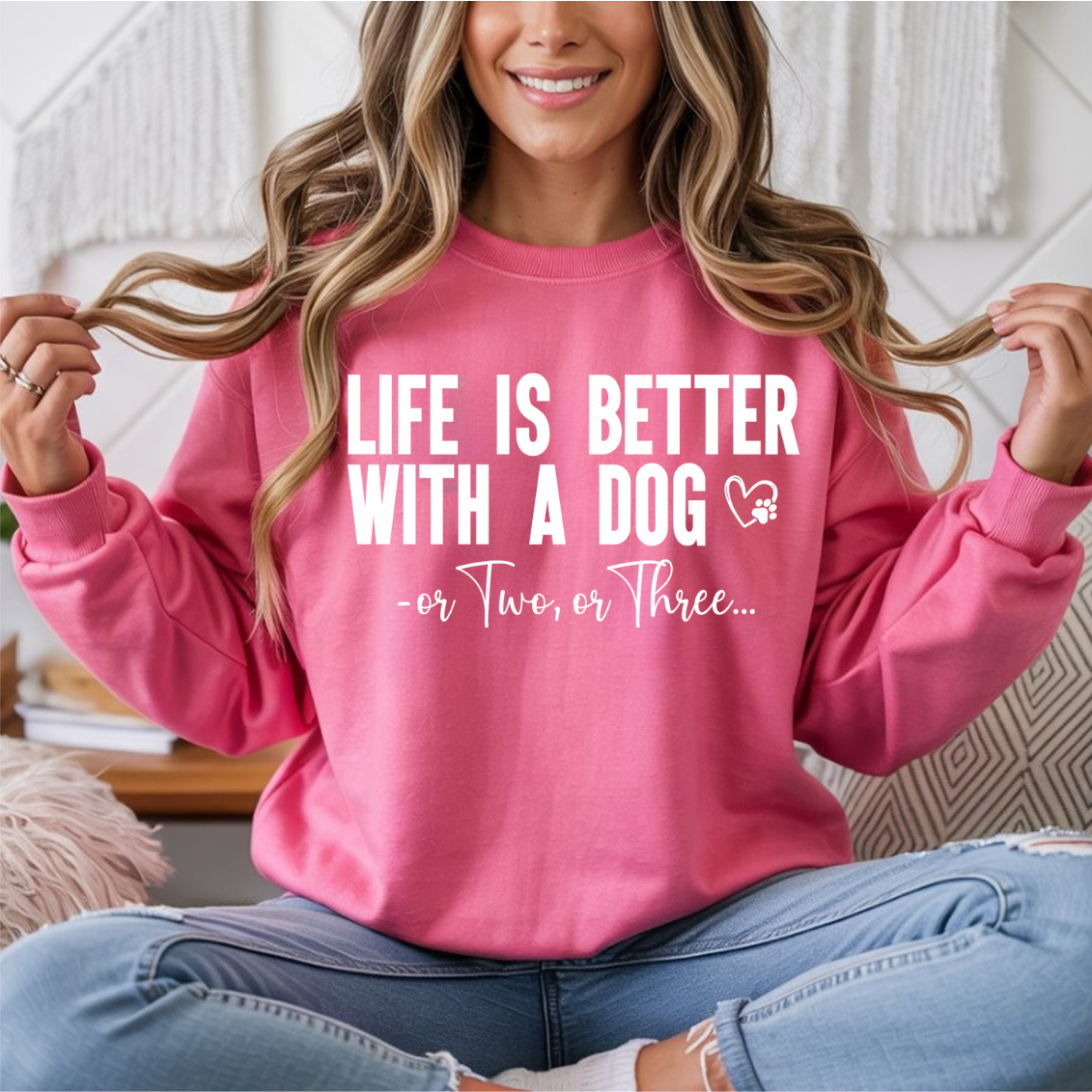 Life Is Better With Dogs DTF Transfer