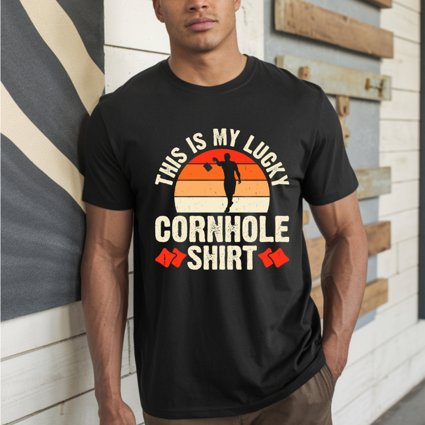 Lucky Cornhole Shirt DTF Transfer