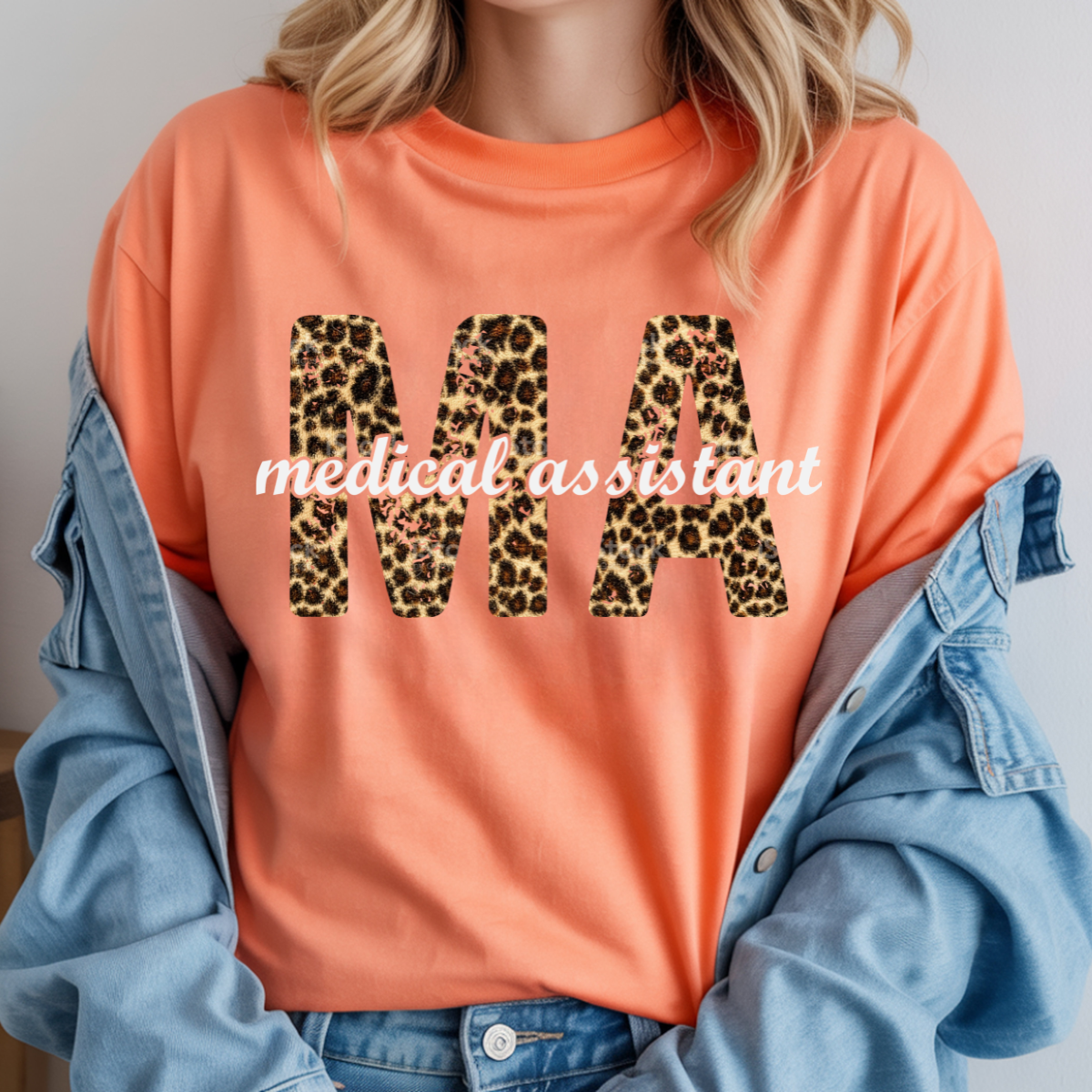 MA Medical Assistant Leopard DTF Transfer