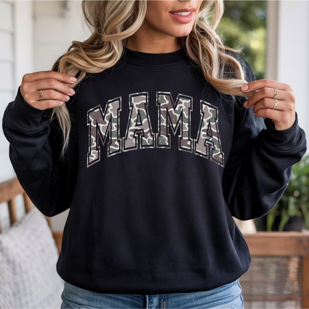 Mama Camo Distressed DTF Transfer