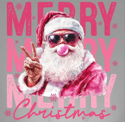 Design - Merry Christmas Bubble Gum Santa
