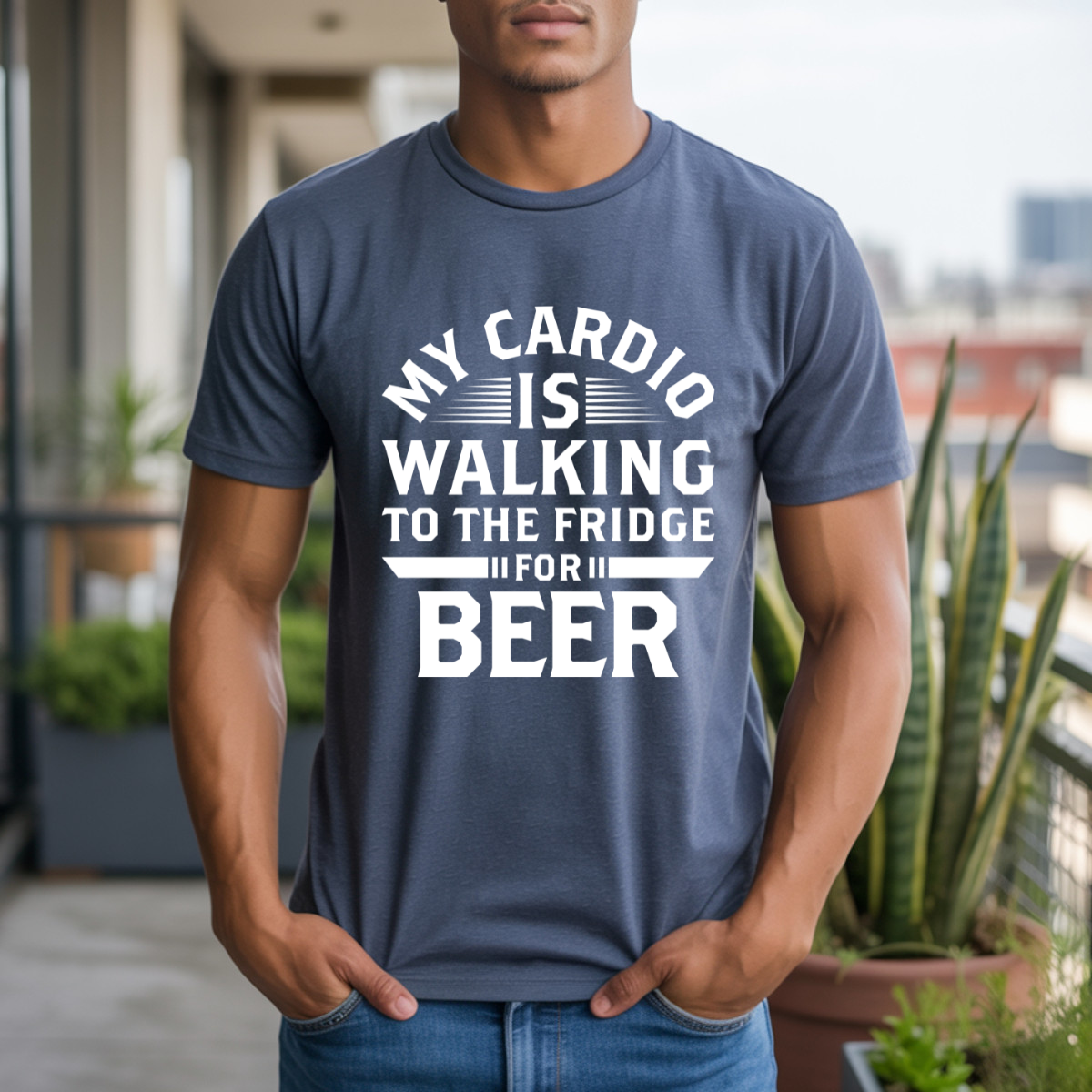 My Cardio Is Walking To The Fridge For Beer DTF Transfer