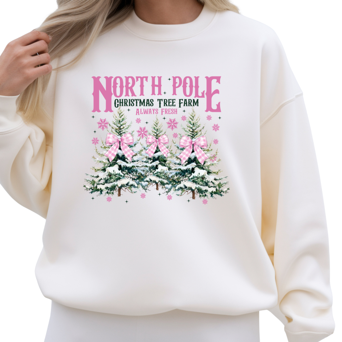North Pole Christmas Tree Farm DTF Transfer