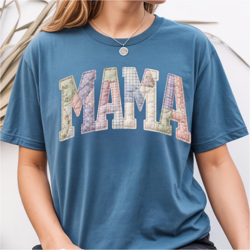 Patchwork Floral Mama DTF Transfer