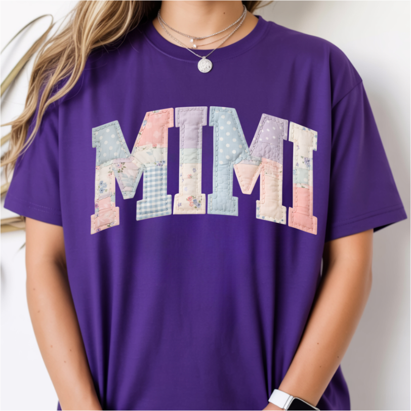 Patchwork Floral Mimi DTF Transfer