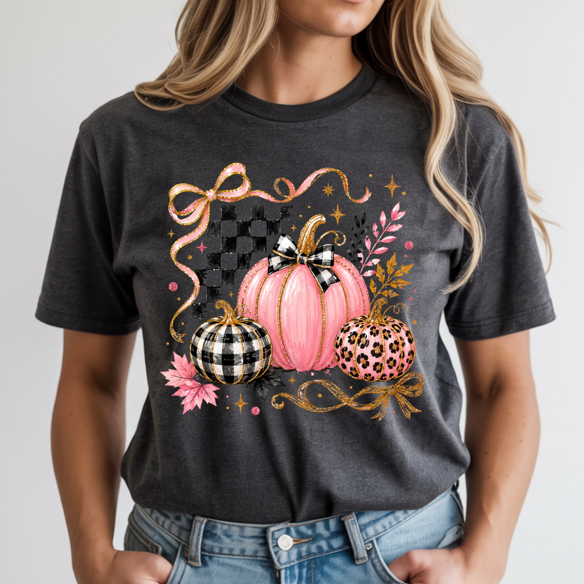 Pink Pumpkin Coquette DTF Transfer