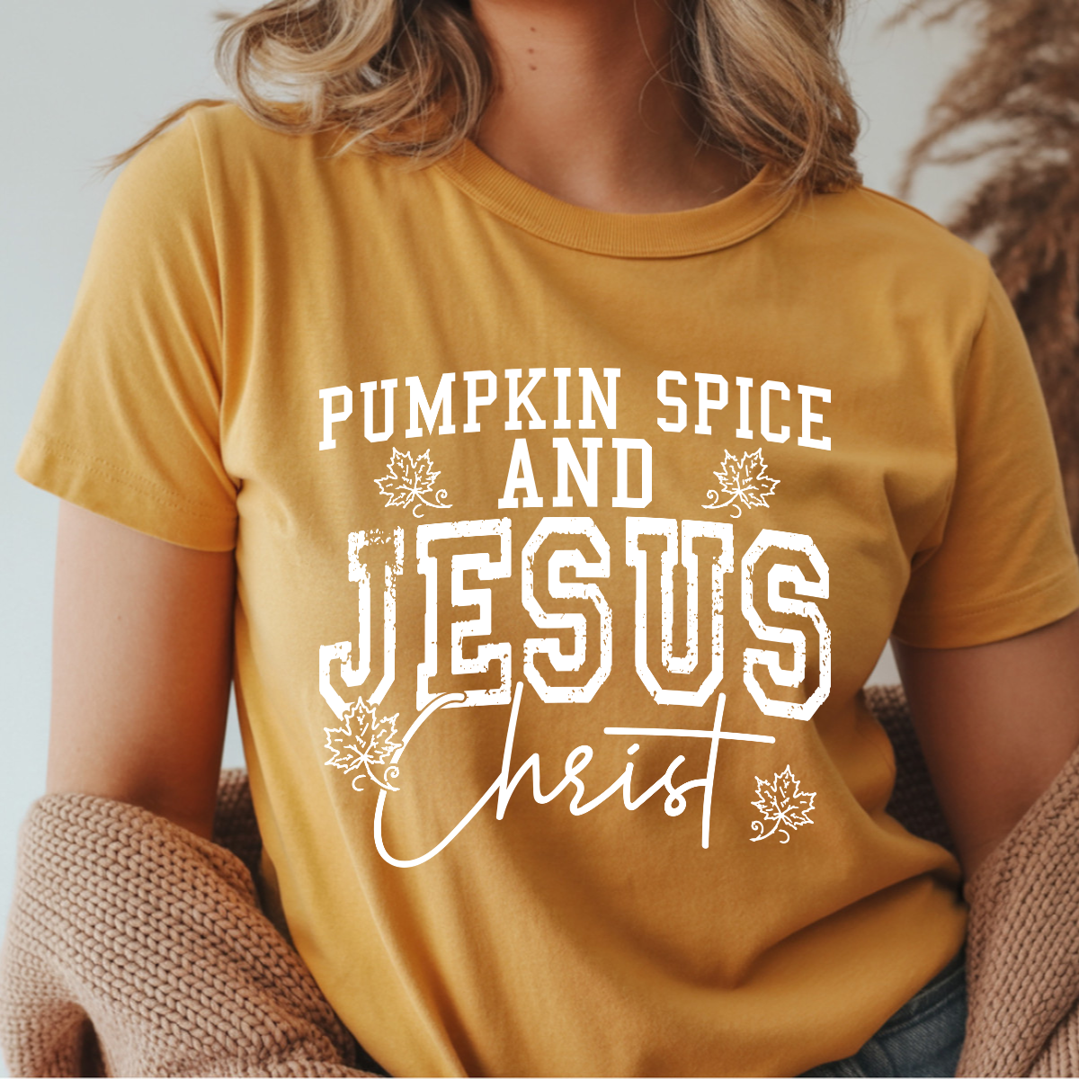 Pumpkin Spice and Jesus Christ DTF Transfer