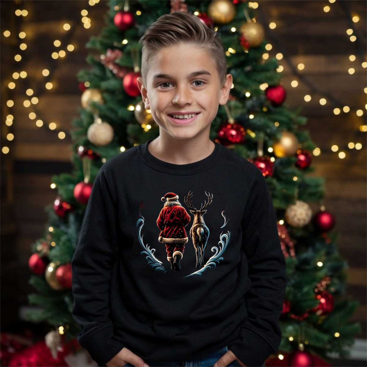 Santa Reindeer DTF Transfer