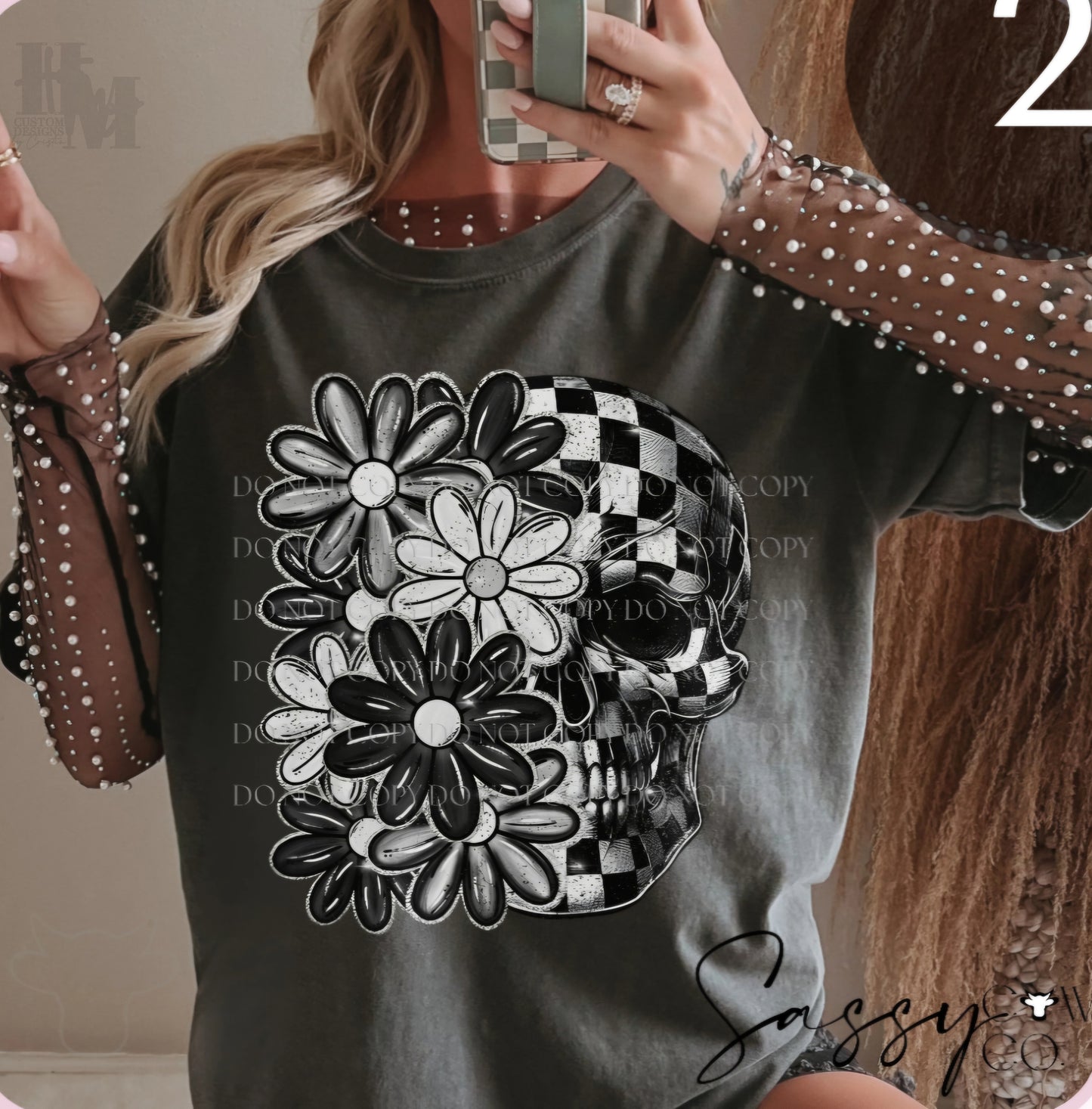Design - Edgy Floral Skull