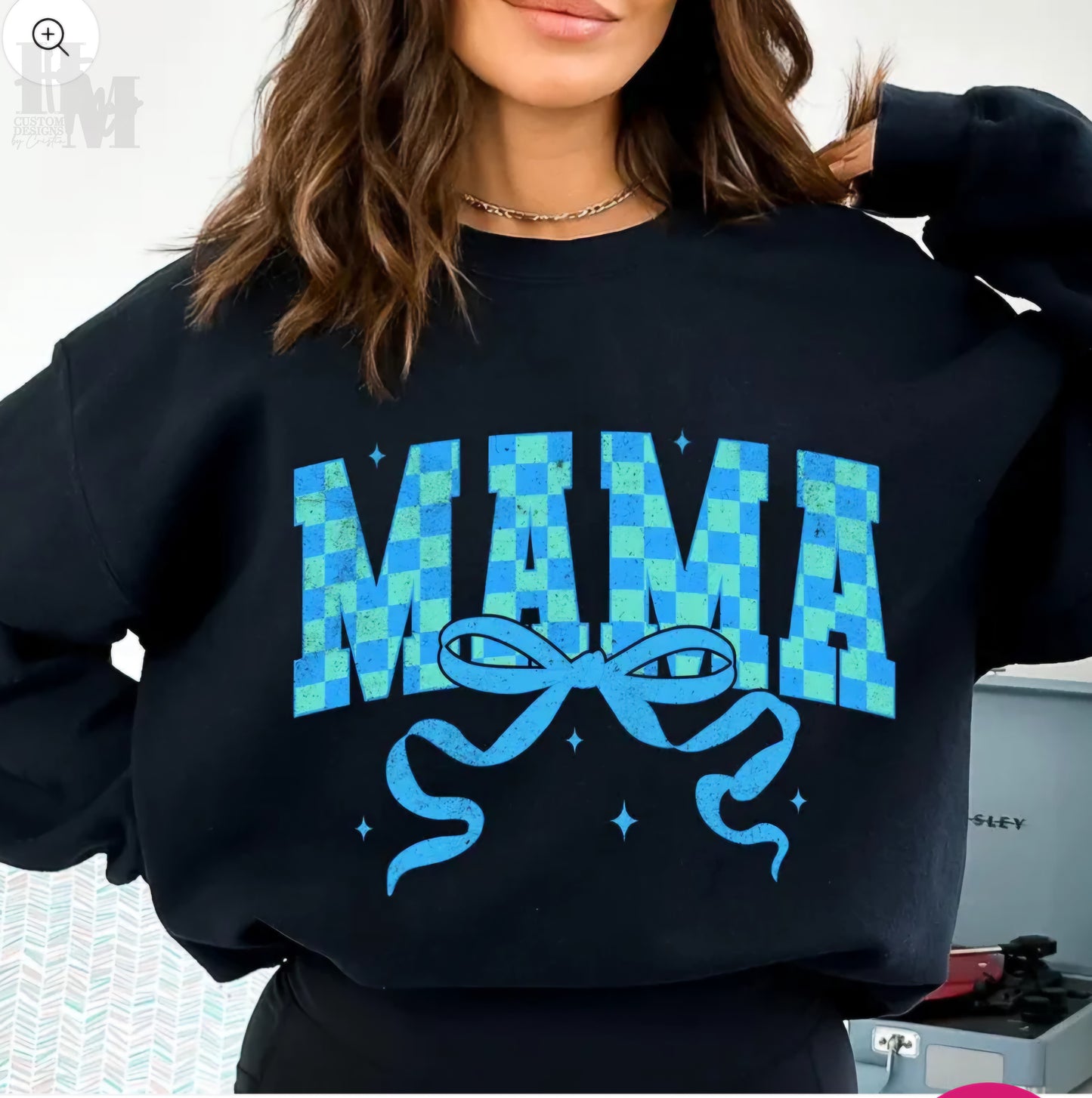 Design - Blue Mama Coquette Checkered