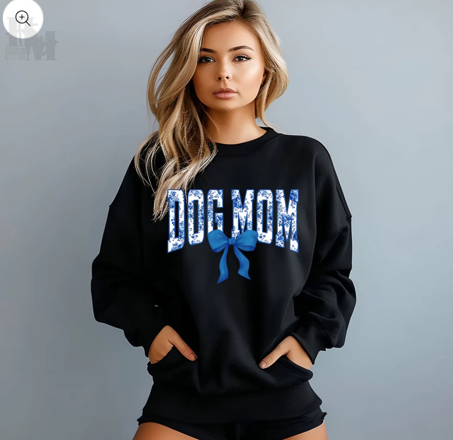 Design - Dog Mom Floral Pink or Blue