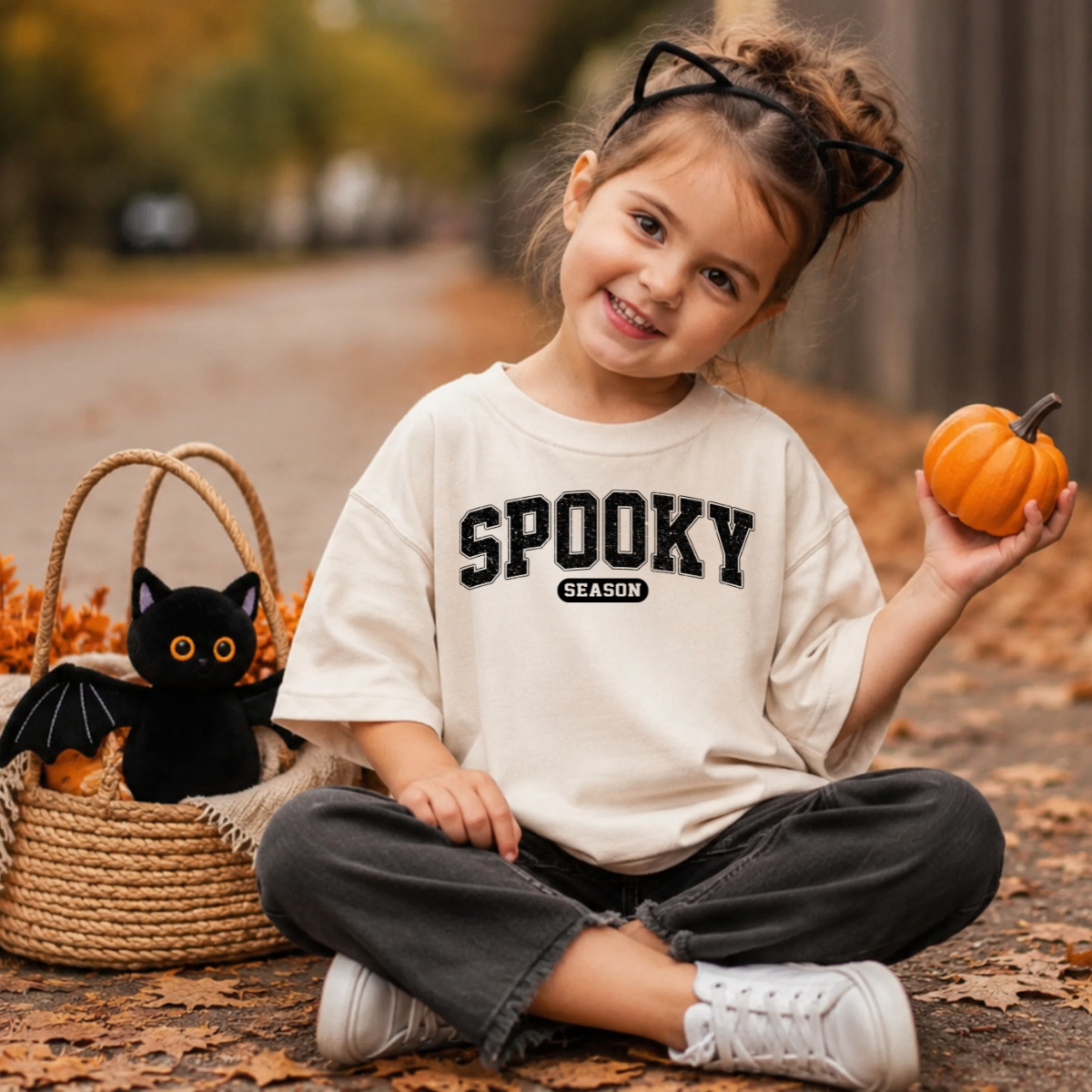 Spooky Season Solid Black DTF Transfer