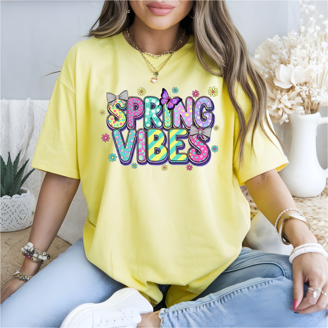 Spring Vibes Purple Butterfly DTF Transfer