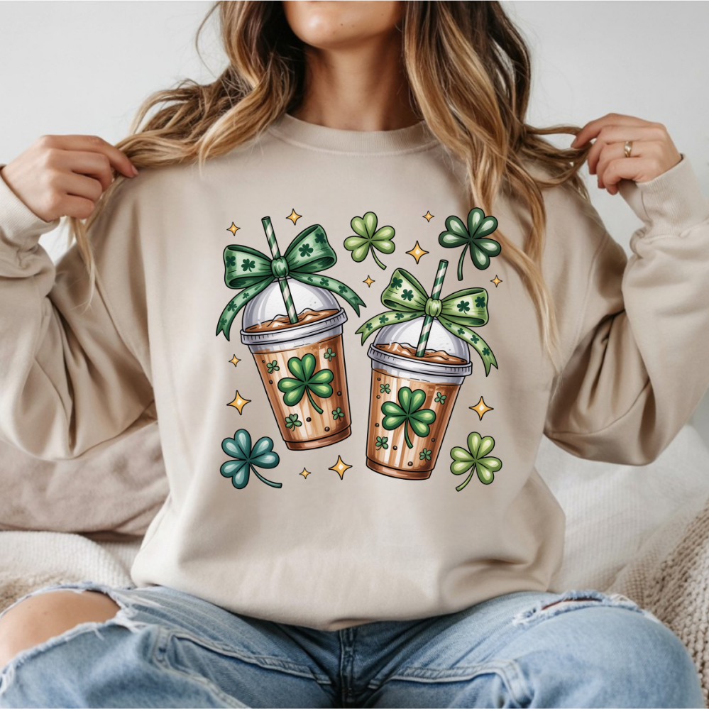 St Patricks Day Iced Coffee DTF Transfer