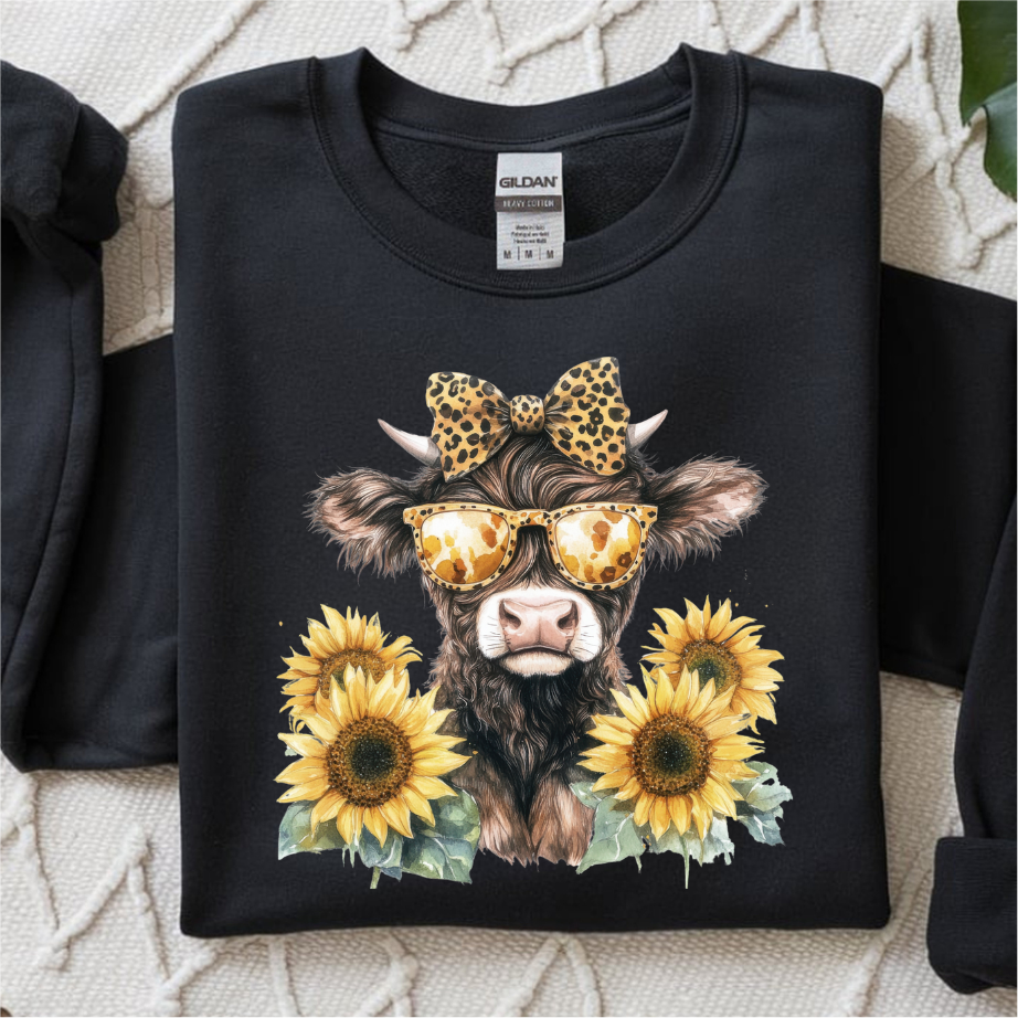 Sunflower Cow DTF Transfer