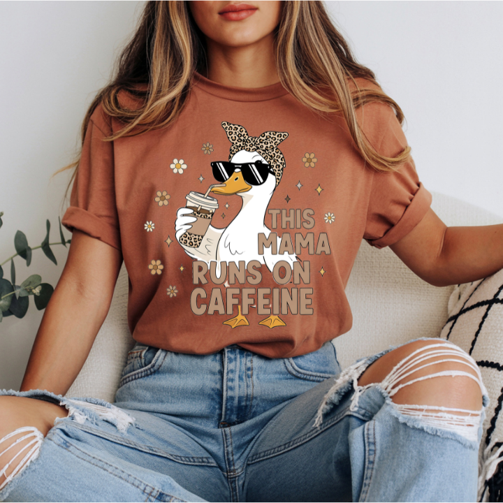 This Mama Caffeine Goose DTF Transfer