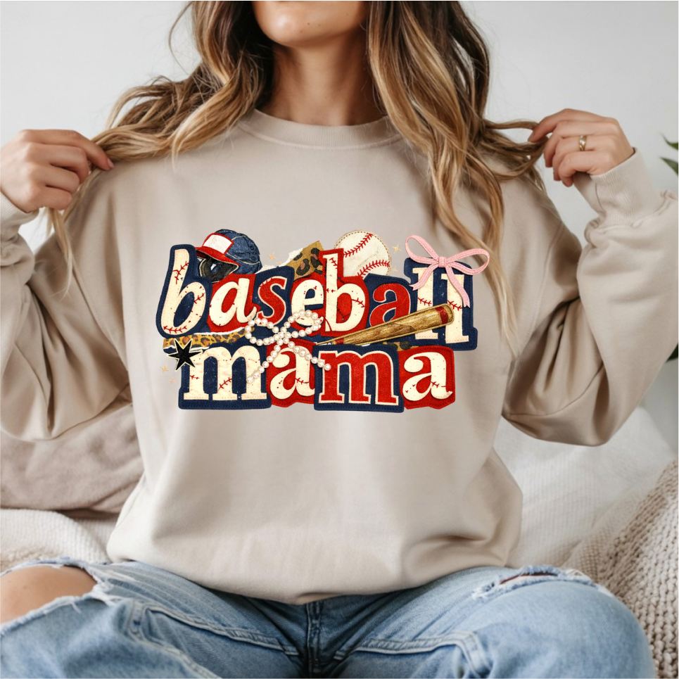 Vintage Baseball Mama DTF Transfer