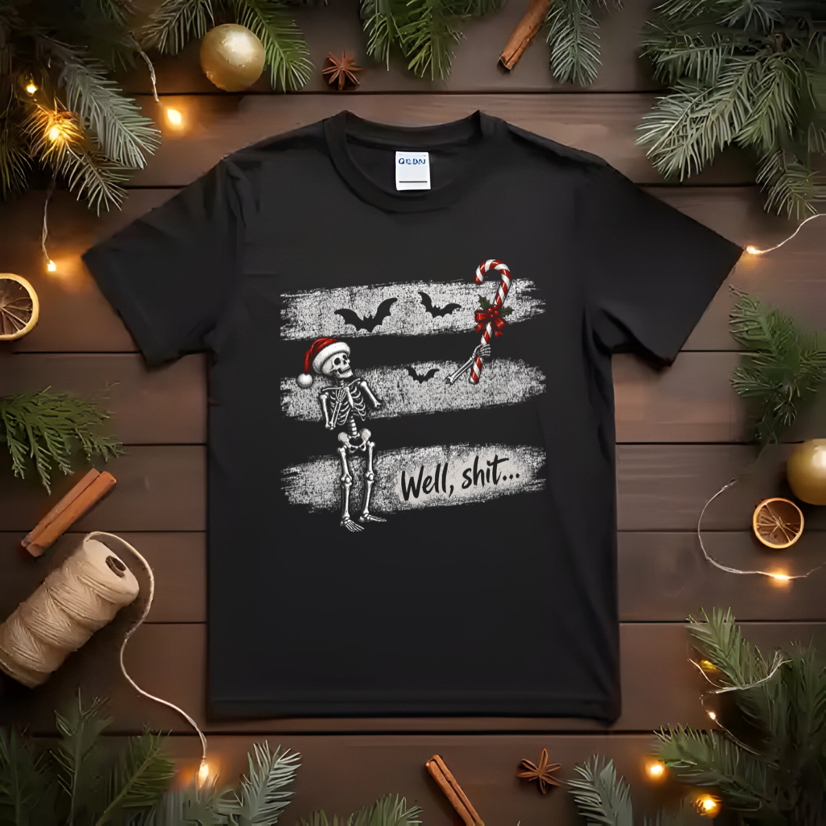 Well Shit Santa Skeleton DTF Transfer