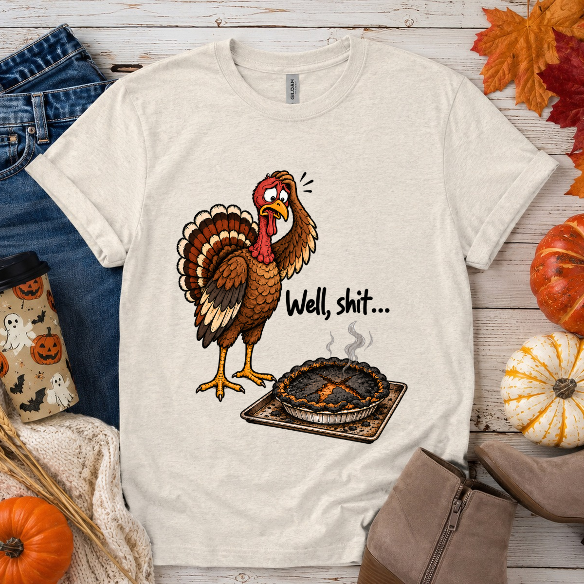 Well Shit Turkey DTF Transfer