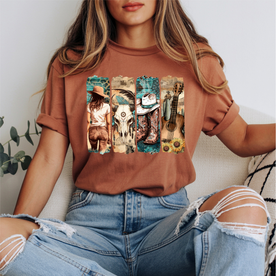 Western Brushstrokes DTF Transfer