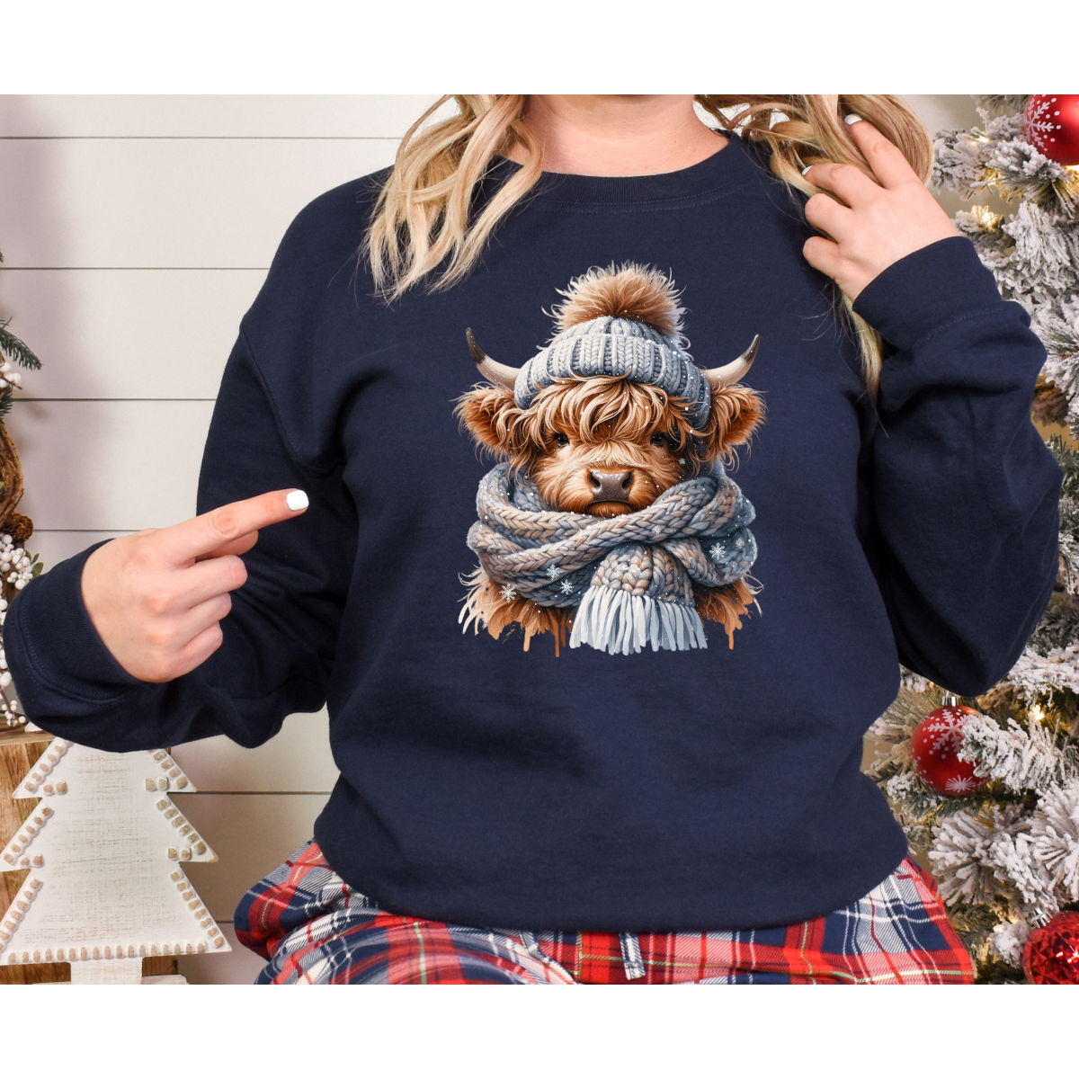 Cozy Winter Highland Cow DTF Transfer