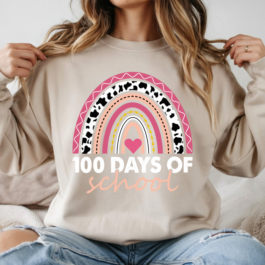 100 Days Of School Rainbow DTF Transfer