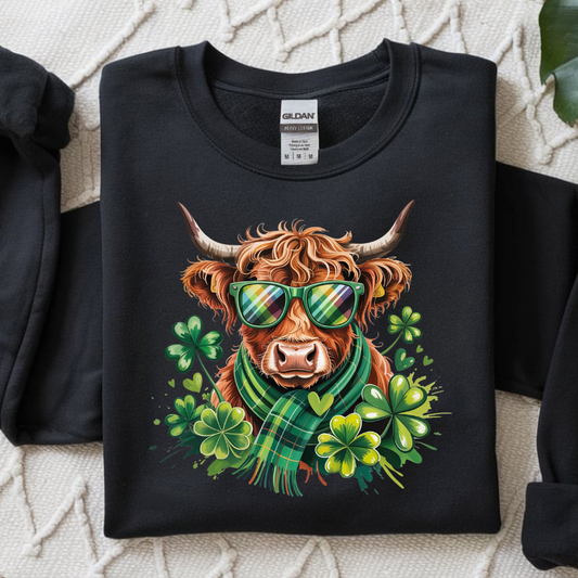 4 Leaf Clover Cow St. Patrick's Day DTF Transfer