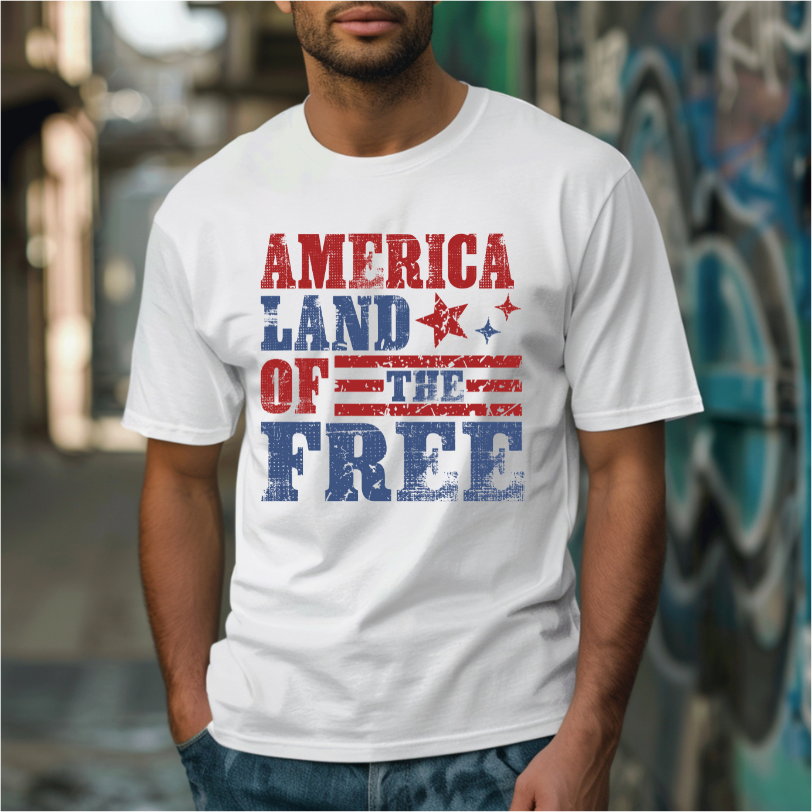 America Land Of The Free DTF Transfer