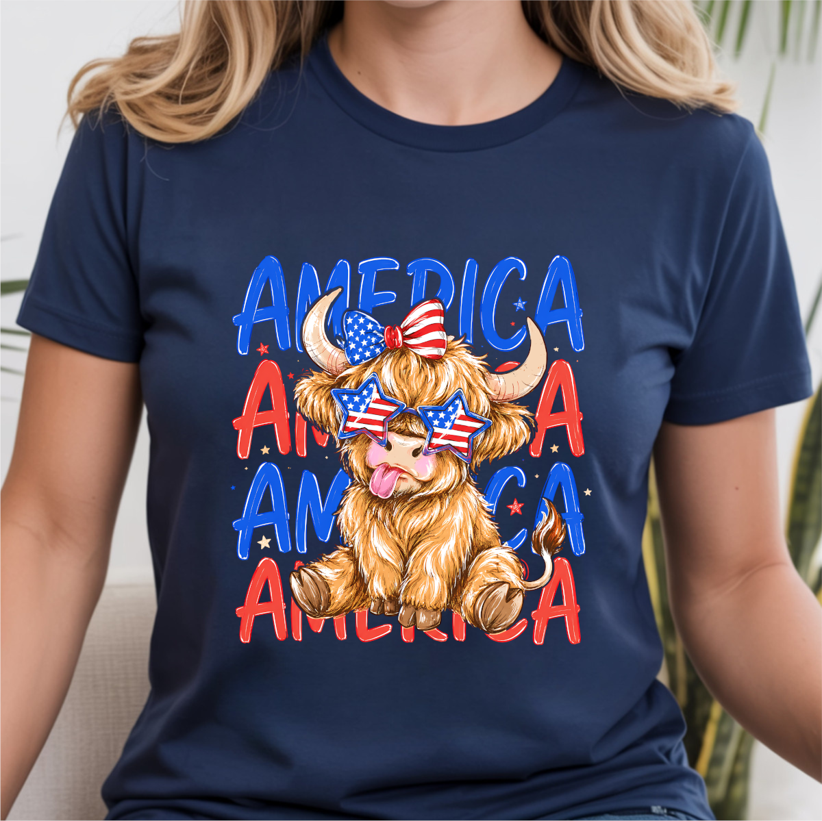 America Repeat Cow DTF Transfer