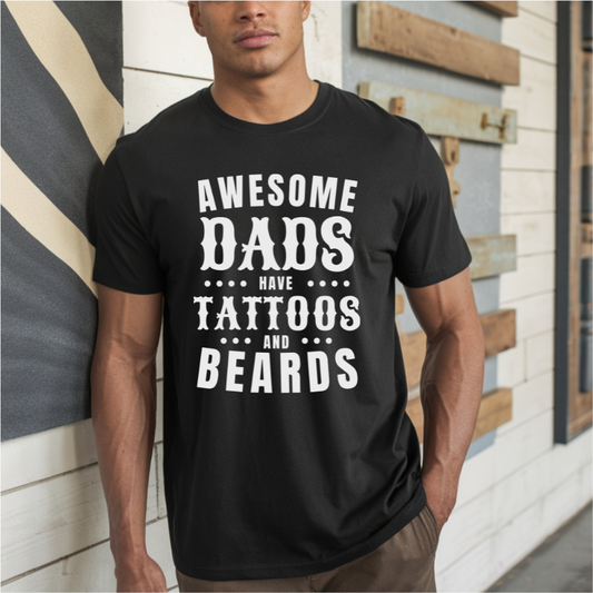 Awesome Dads Have Tattoos DTF Transfer