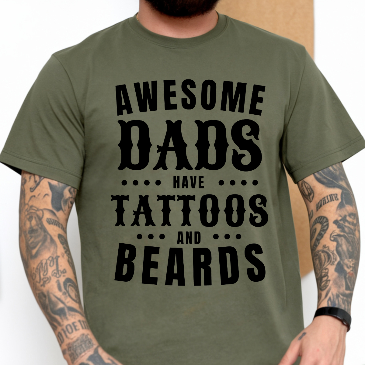Awesome Dads Have Tattoos DTF Transfer