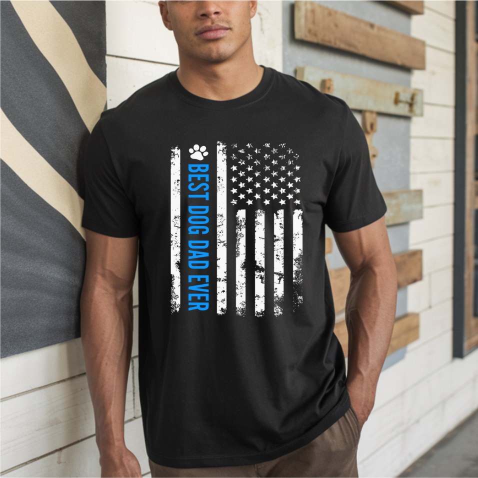 Best Dod Dad Ever Flag DTF Transfer