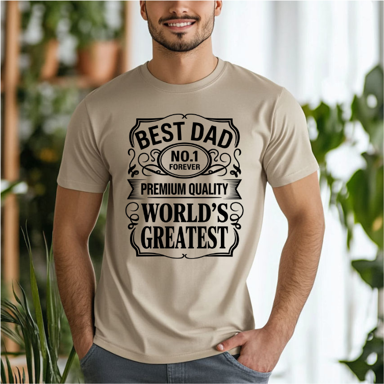 Best Dad No 1 Forever DTF Transfer