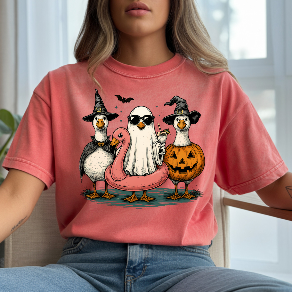 Boo Ghost Goose Summer DTF Transfer