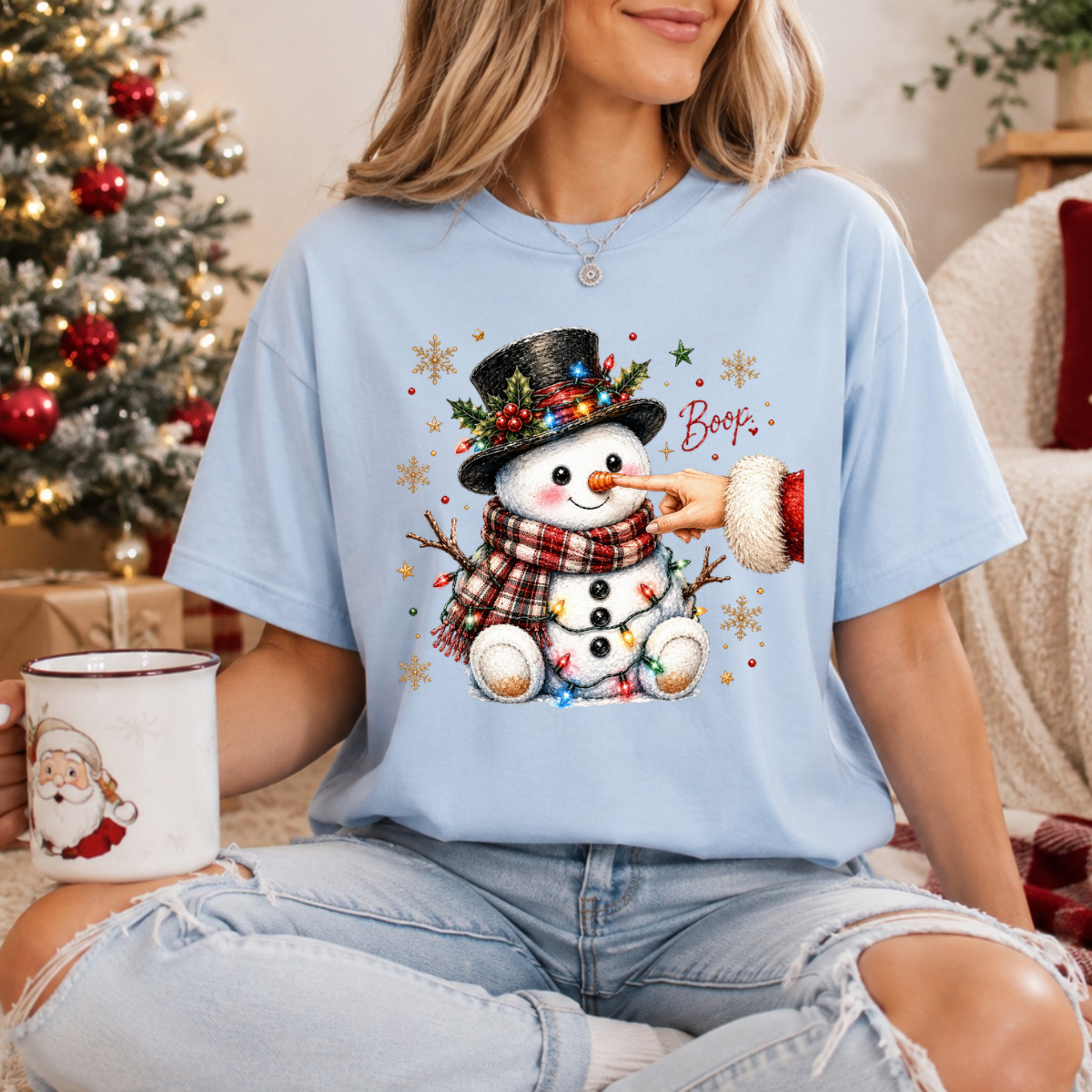 Boop Snowman DTF Transfer
