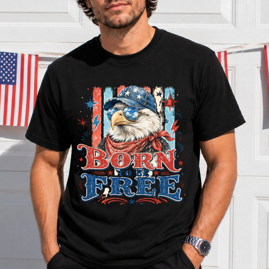 Born To Be Free American Eagle DTF Transfer