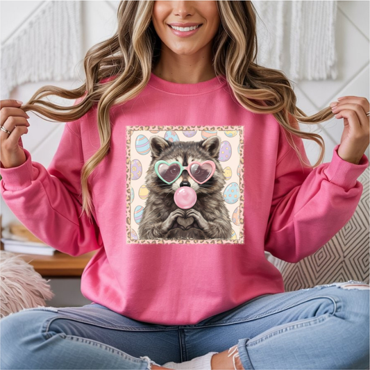 Bubble Raccoon Easter DTF Transfer